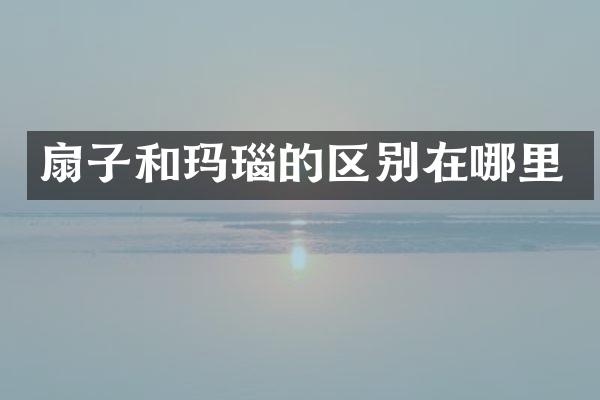 扇子和玛瑙的区别在哪里