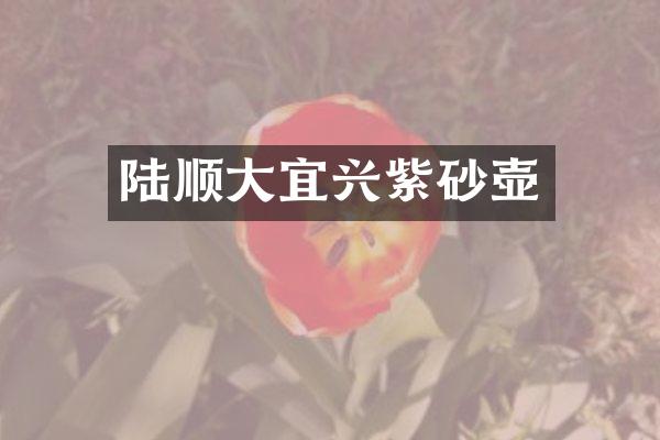 陆顺大宜兴紫砂壶