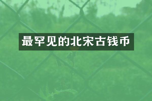 最罕见的北宋古钱币