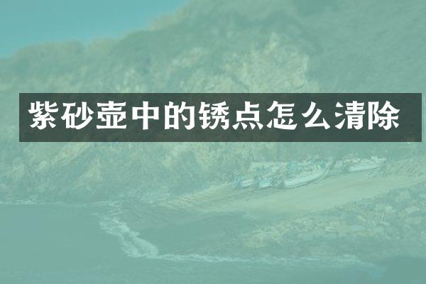 紫砂壶中的锈点怎么清除