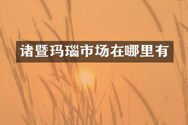 诸暨玛瑙市场在哪里有