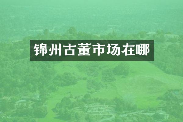 锦州古董市场在哪