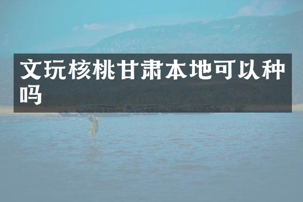 文玩核桃甘肃本地可以种吗
