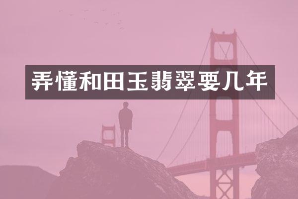弄懂和田玉翡翠要几年