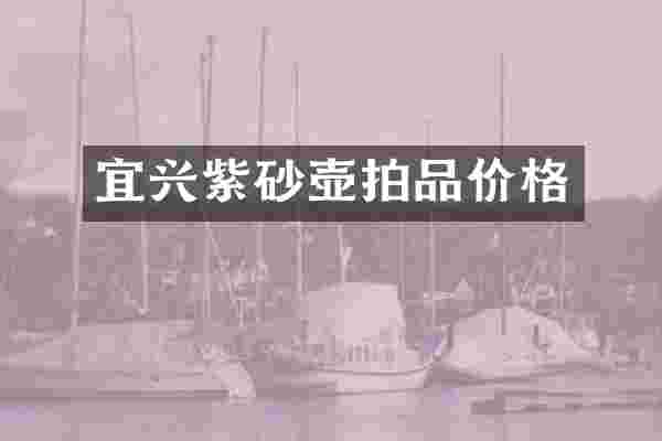 宜兴紫砂壶拍品价格