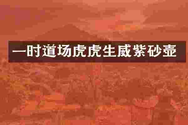 一时道场虎虎生威紫砂壶