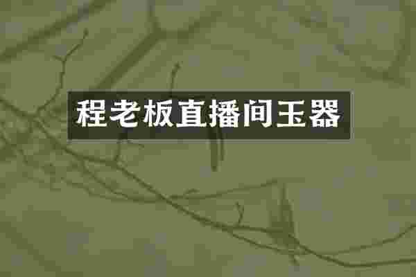 程老板直播间玉器