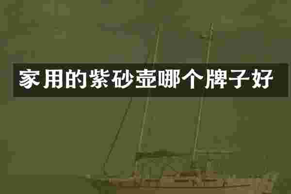 家用的紫砂壶哪个牌子好