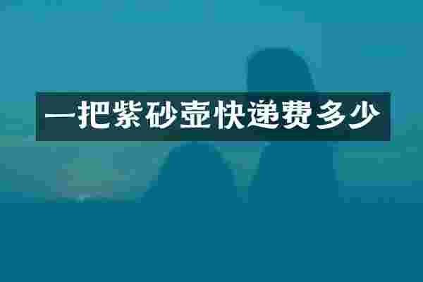 一把紫砂壶快递费多少