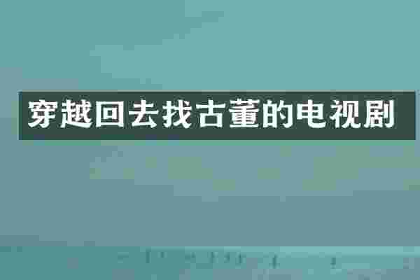 穿越回去找古董的电视剧