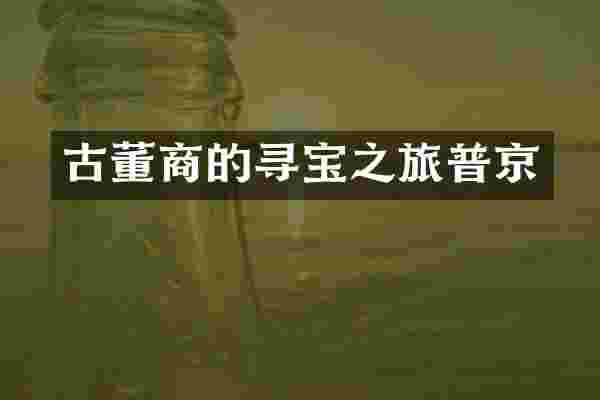 古董商的寻宝之旅普京