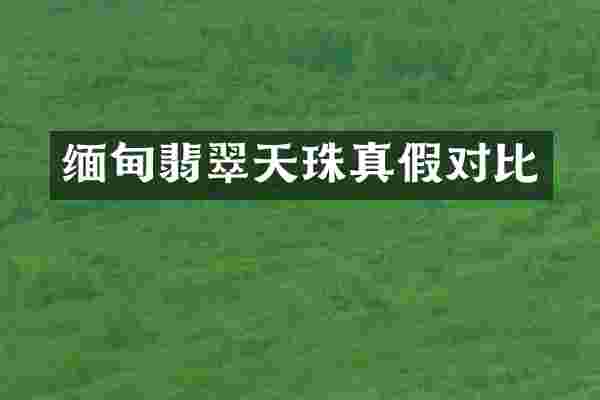 缅甸翡翠天珠真假对比