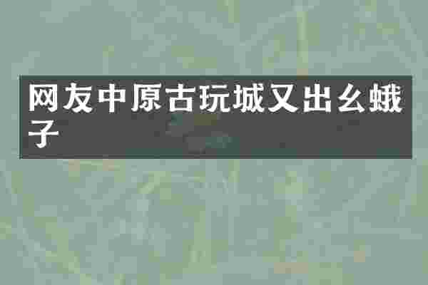 网友中原古玩城又出幺蛾子