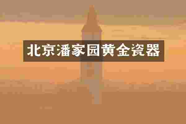 北京潘家园黄金瓷器