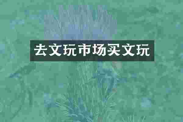 去文玩市场买文玩