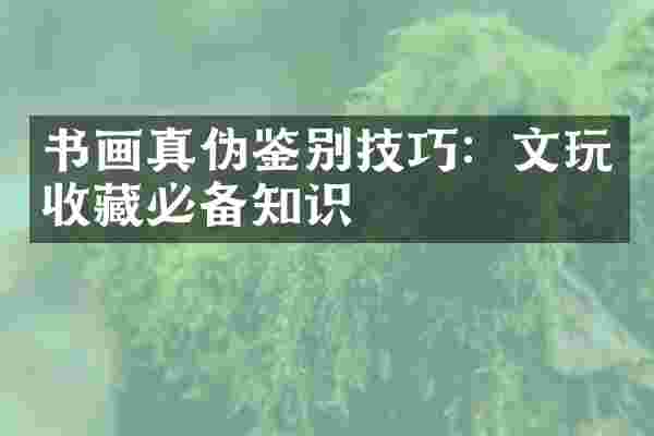 书画真伪鉴别技巧：文玩收藏必备知识