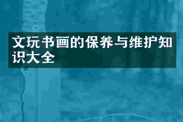 文玩书画的保养与维护知识大全