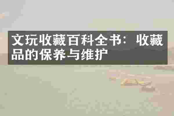 文玩收藏百科全书：收藏品的保养与维护