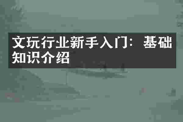 文玩行业新手入门：基础知识介绍