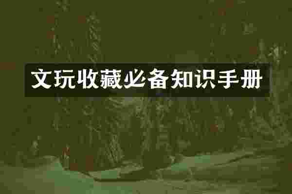 文玩收藏必备知识手册