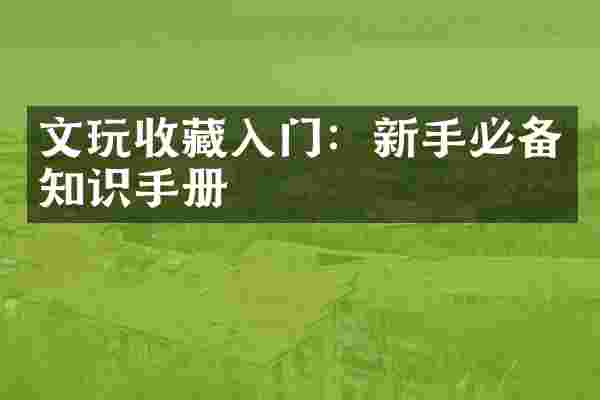 文玩收藏入门：新手必备知识手册