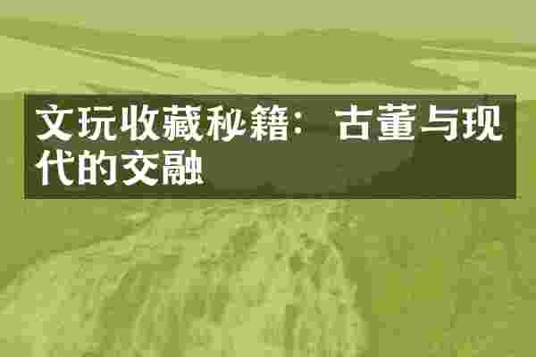 文玩收藏秘籍：古董与现代的交融