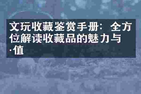 文玩收藏鉴赏手册：全方位解读收藏品的魅力与价值