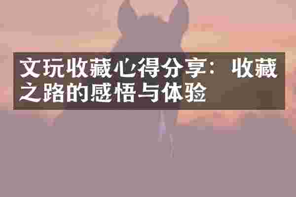 文玩收藏心得分享：收藏之路的感悟与体验