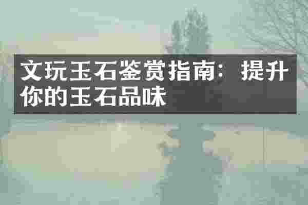 文玩玉石鉴赏指南：提升你的玉石品味