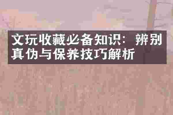 文玩收藏必备知识：辨别真伪与保养技巧解析