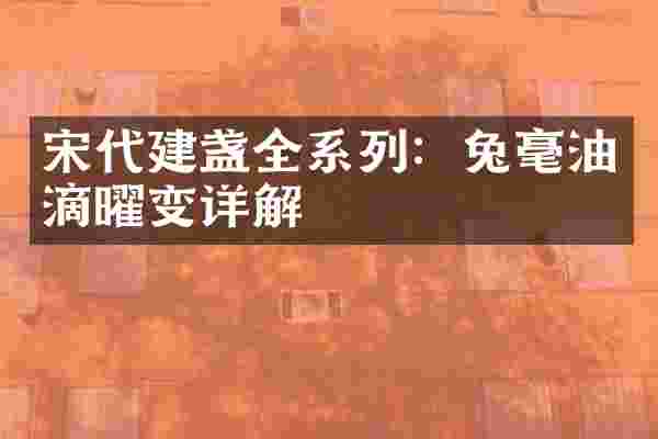 宋代建盏全系列：兔毫油滴曜变详解