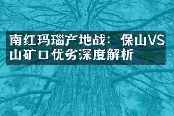 南红玛瑙产地战：保山VS凉山矿口优劣深度解析