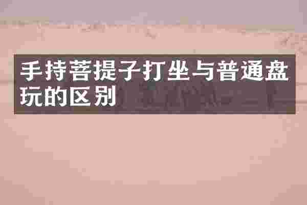 手持菩提子打坐与普通盘玩的区别