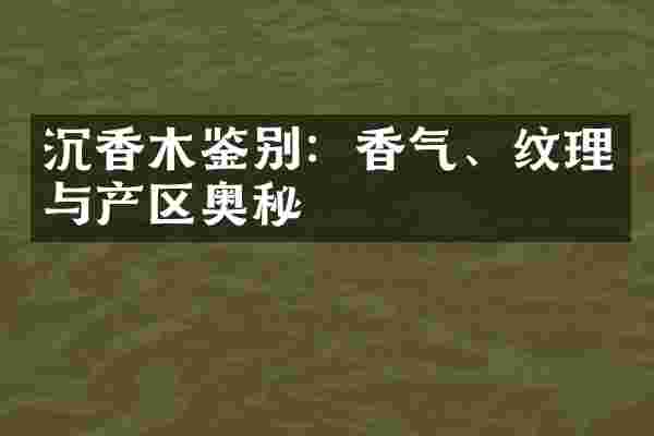 沉香木鉴别：香气、纹理与产区奥秘