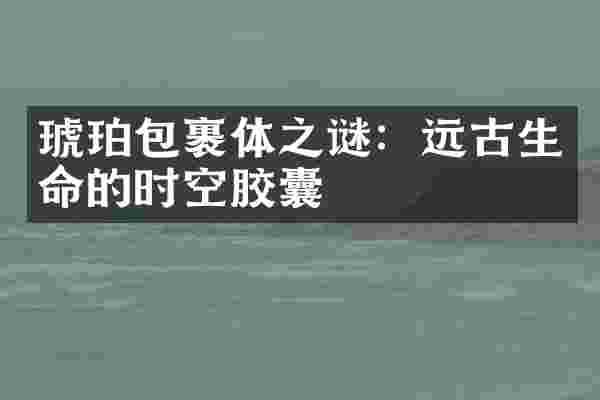 琥珀包裹体之谜：远古生命的时空胶囊