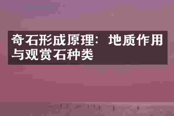 奇石形成原理：地质作用与观赏石种类