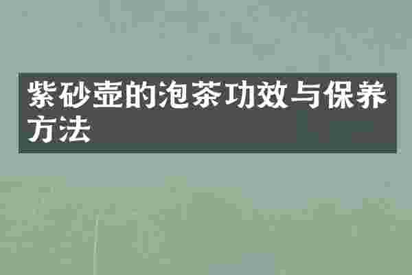 紫砂壶的泡茶功效与保养方法