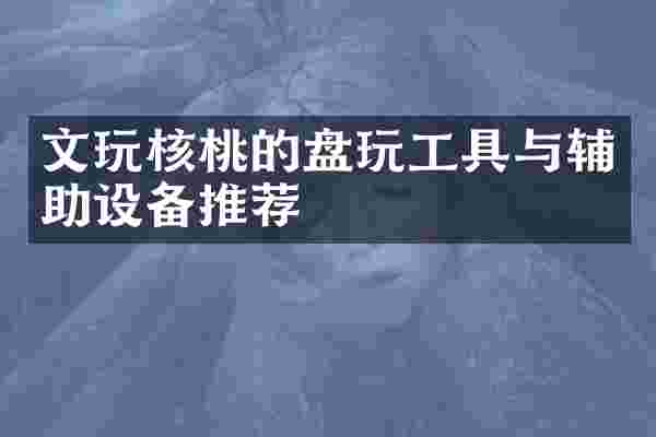 文玩核桃的盘玩工具与辅助设备推荐