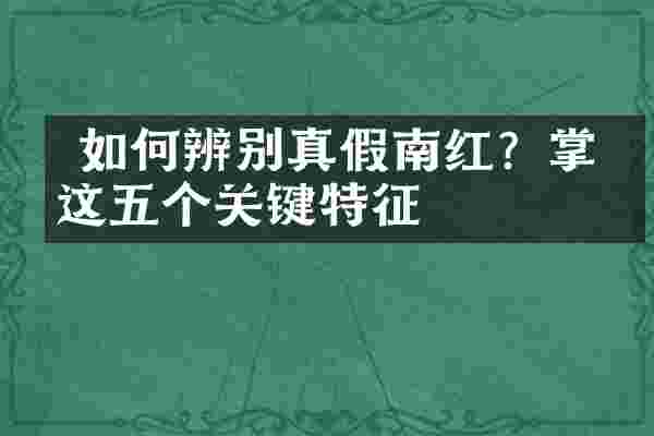 如何辨别真假南红?掌握这五个关键特征